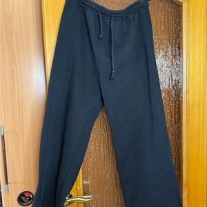 Zara wide leg sweatpants Black Joggers Sz L